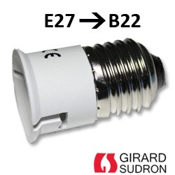 Adaptateur E27 B22 - Modification culot B22 en E27
