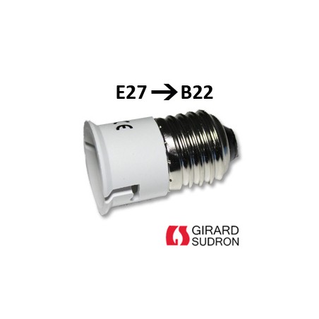 Adaptateur E27 B22 - Modification culot B22 en E27