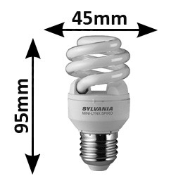 Ampoule spirale 12W E27 230V - Sylvania 0035212