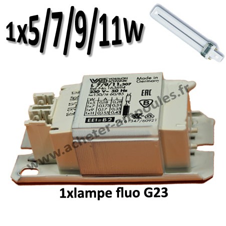 VOSSLOH L 7/8/11.307 163694 - Ballast fluo 5W 7W 9W 11W G23