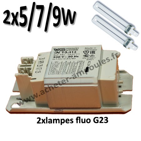 VOSSLOH LN 13.313 163711 - Ballast 2 fluocompacte 5W 7W 9W G23